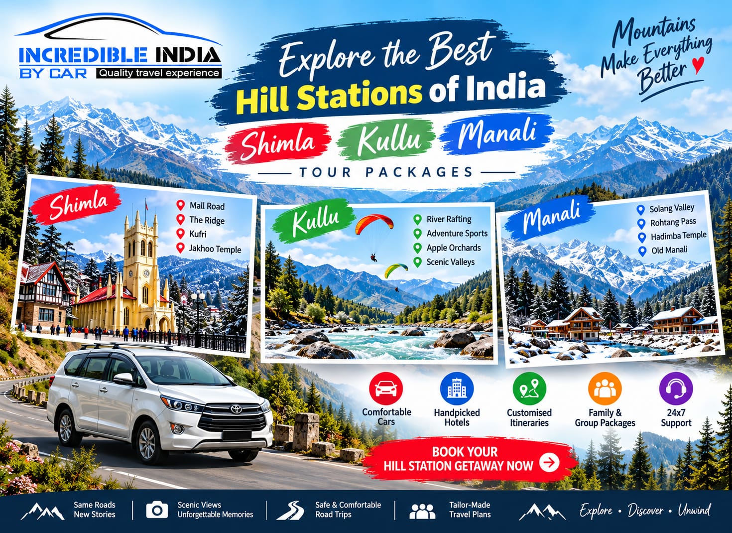 incredible-india-by-car-hill station tou package